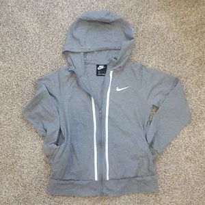 Big Kids XL- Nike Sportswear Zip Hoodie in gray